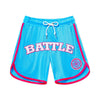 Worldwide Football Brand Patch Mesh Shorts by Battle Sports