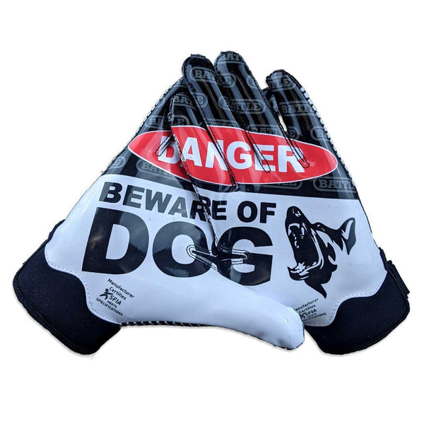 Beware of Dog Doom 1.0 Receiver Football Gloves by Battle Sports