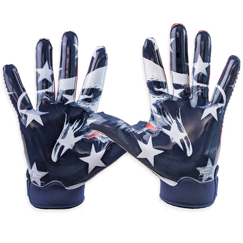 USA Doom 1.0 Receiver Football Gloves by Battle Sports