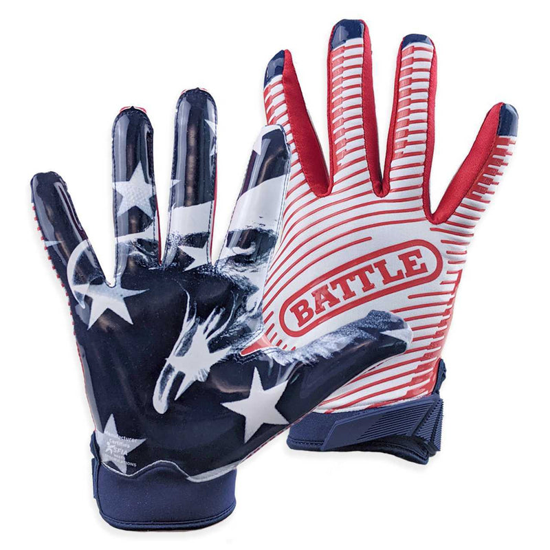 USA Doom 1.0 Receiver Football Gloves by Battle Sports
