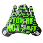 Nightmare You're Not Safe Cloaked Receiver Football Gloves by Battle Sports