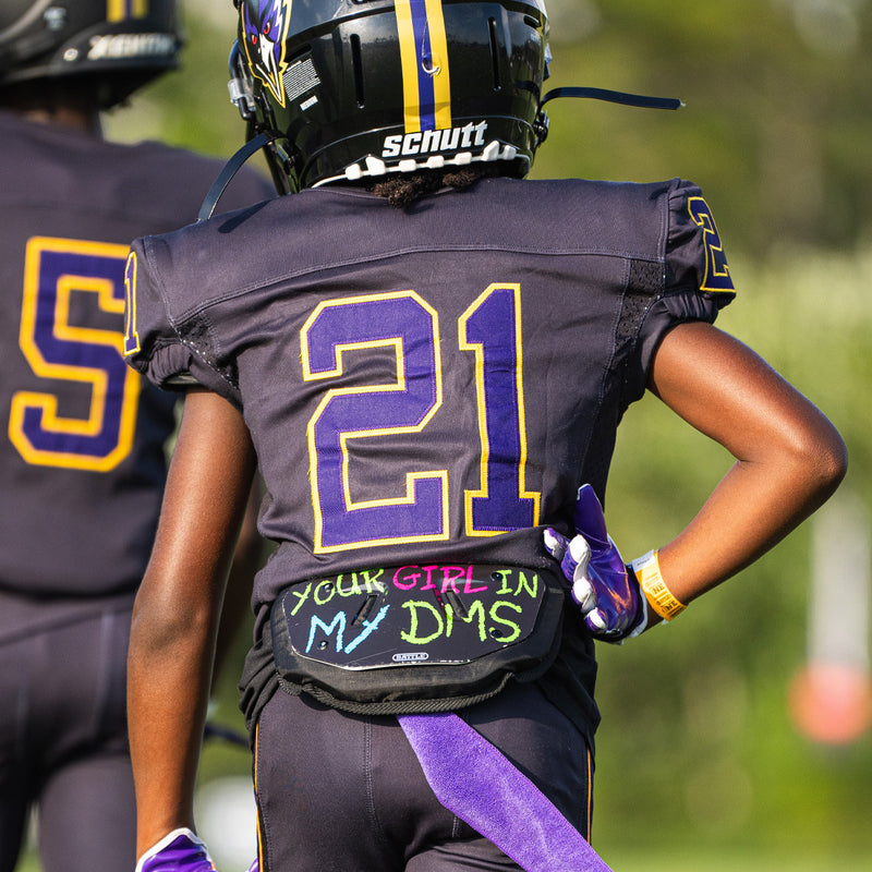 In My DMs Football Back Plate by Battle Sports