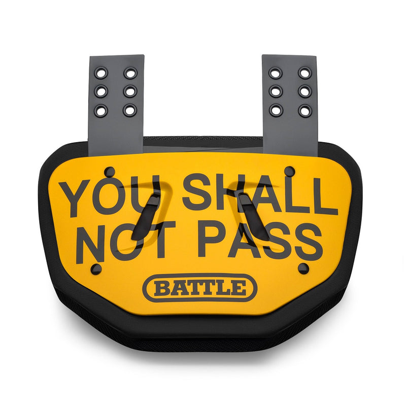 Shall Not Pass Football Back Plate - Adult by Battle Sports