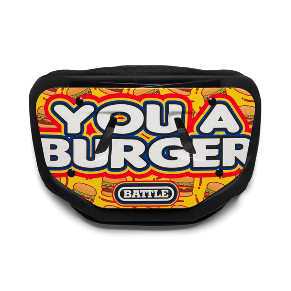 You a Burger Football Back Plate by Battle Sports