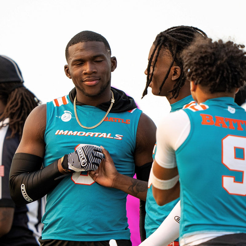 Kaleidoscope Doom 1.0 Receiver Football Gloves by Battle Sports