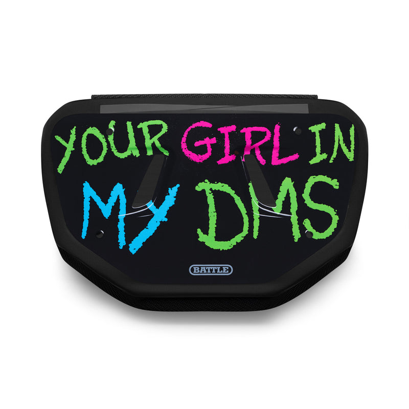 In My DMs Football Back Plate by Battle Sports