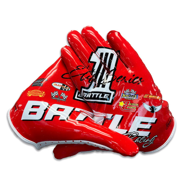 Racing Doom Speed Receiver Football Gloves by Battle Sports