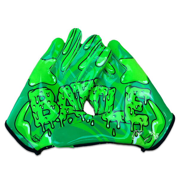Slime Doom Speed Receiver Football Gloves by Battle Sports