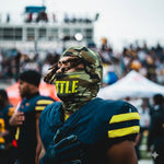 Grey Camo 
Green Camo 
Stencil Camo Shiesty Performance Mask by Battle Sports