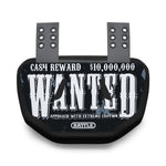 Black Wanted Chrome Football Back Plate by Battle Sports