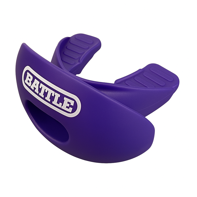 Purple: Oxygen Convertible Strap Football Mouthguard by Battle Sports